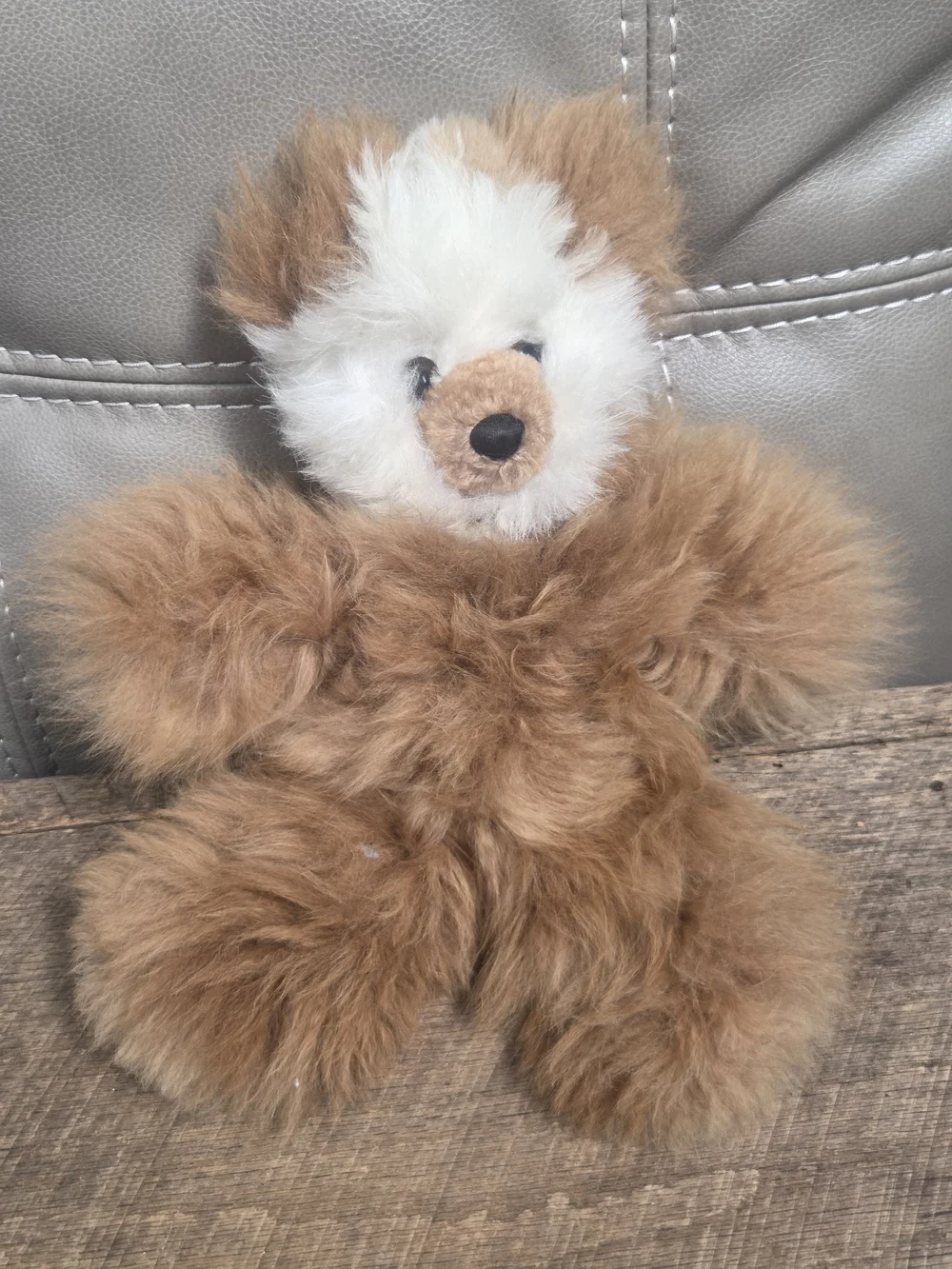 Handmade Peruvian 100% Alpaca Fur Teddy Bear – Ultra Soft Collectible ~ Bin 1F